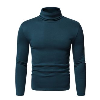 Generic 1/2 Pack Mens Long Sleeve Thermal Underwear Tops Turtle Neck Pullover Casual Long Sleeved Winter Warm Shirts Pullover Basic Slim Fit Turtle Neck Tops 