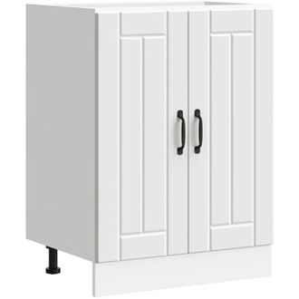 vidaXL Sink Base Cabinet Lucca White Engineered Wood Vidaxl