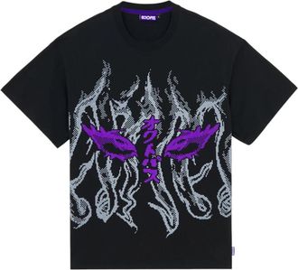 Octopus Katoenen T-shirt met korte mouwen - Heren - T-shirts - Zwart - XL - Katoen - Tops