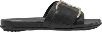 FitFlop Dames Leren Slippers (Zwart)