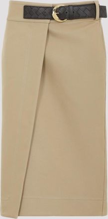 Bottega Veneta Beige Cotton Skirt