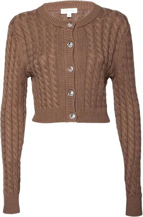 Ronny Kobo cable-knit button cardigan - Brown