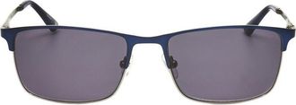 Hackett Mens Blue Rectangular Sunglasses HEKS1234-1
