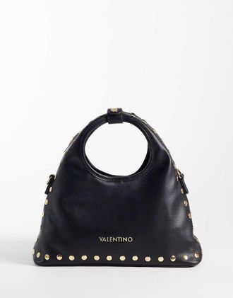 Valentino Florayne - Borsa a mano nera con borchie-Nero