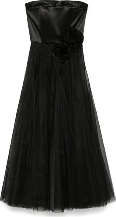 Parlor Abito da sera con applicazione a fiori - Nero