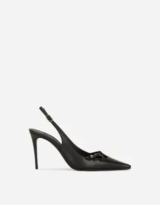 Dolce & Gabbana Nappa Leather Slingbacks - Woman Pumps And Slingback Black 36.5