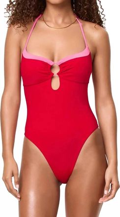 L*Space Juno One Piece Swimsuit In Classic Lipstick Red Sweetheart