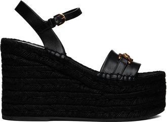 サンダル・ミュール Coperni Patch Wedge Sandals - Coperni - Synthetic - Black Patch Wedge Sandals - Coperni - Synthetic - Black