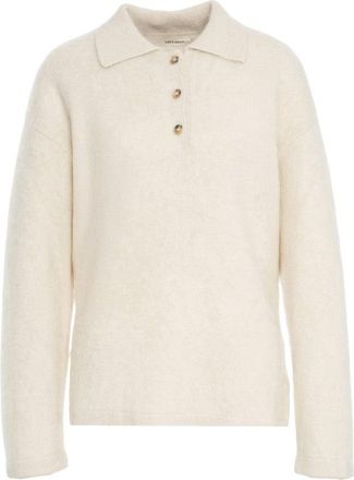 Soft Goat Cashmere Polo With Soft Brushed Texture