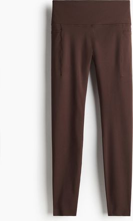 H&M Sportleggings mit DryMove und Beintaschen - Brown