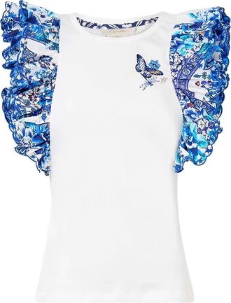 Camilla Top A Ceramic Garden - Bianco