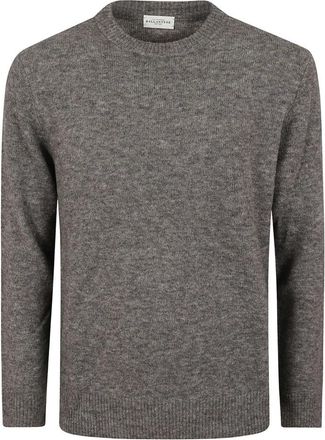 Ballantyne R Neck Pullover - Heren - Ronde hals truien - Grijs - 2XL - Wol - Truien & Vesten