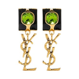 Saint Laurent Cassandre Oorbellen - Dames - Accessoires - Geel - Maat: ONE Size