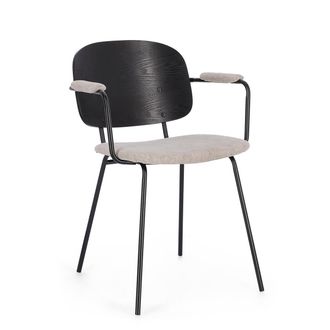 BIZZOTTO Set of 2 chairs with armrests Sienna natural