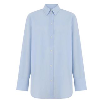 Toteme Shirts, female, Blue, Size: XS Oversized Summer Shirt