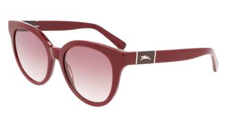 Longchamp Burgundy Gradient Oval Ladies Sunglasses LO697S 601 53