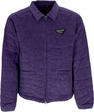The Hundreds Velvet Padded Jacket - Heren - Winterjassen - Paars - L - Katoen - Jassen