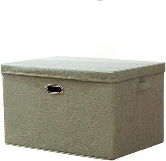 OEM Caja De Almacenamiento Con Tapa, Plegable, Lavable, De Tela, 32 X 24 X 18 Cm, Gris Oscuro