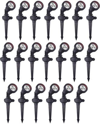 Forlight Tidian Foco Proyector Exterior Para Jard&iacute;n Con Ip65. Proyector Con Pincho Para C&eacute;sped. Para Bombilla Gu10. Color Negro - Forlight