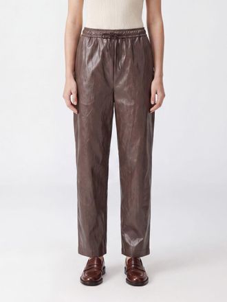 Sportmax Pantaloni in seta a gamba dritta con vita alta elasticizzata