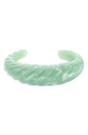 Nordstrom Rack Twisted Acrylic Cuff Bracelet in Mint Multi- Gold at Nordstrom Rack