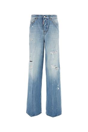 Dsquared2 Traveller Light Blue Cotton Jeans