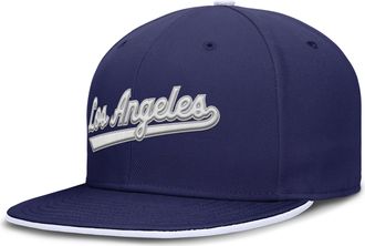 Nike Los Angeles Dodgers True Nike Mens Dri-FIT MLB Fitted Hat in Blue | NB184EULD-JES
