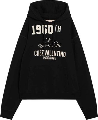 Valentino Garavani Chez Valentino Sweatshirt - Heren - Hoodies - Zwart - L - Katoen - Hoodies & sweatvesten