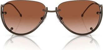 Diesel 59mm Pilot Sunglasses in Shiny Antique Copper /Brown at Nordstrom