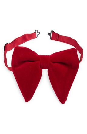 Clifton Wilson Silk Velvet Bow Tie in Maroon at Nordstrom
