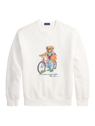 Polo Ralph Lauren White Crew-Neck Sweater With Long Sleeves