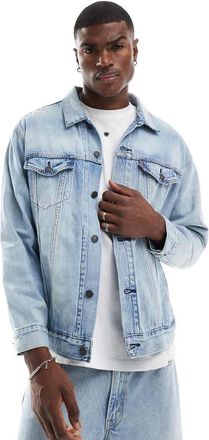 Levi's Giacca trucker di jeans leggera vestibilità comoda lavaggio chiaro-Blu