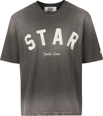 Golden Goose Star Relaxed Fit T-Shirt - Heren - T-shirts - Grijs - S - Katoen - Tops