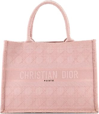 Dior Borsa tote Book media in tela con ricamo - Rosa