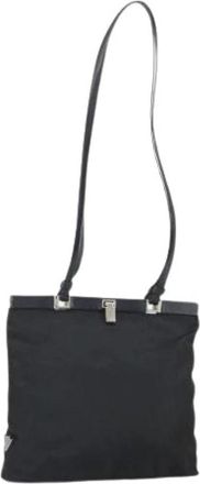 Prada Pre-owned Nylon Schoudertas - Dames - Vintage Schoudertas - Zwart - ONE Size - Nylon - Vintage