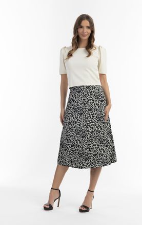 Faina midi rok met leo print caneva