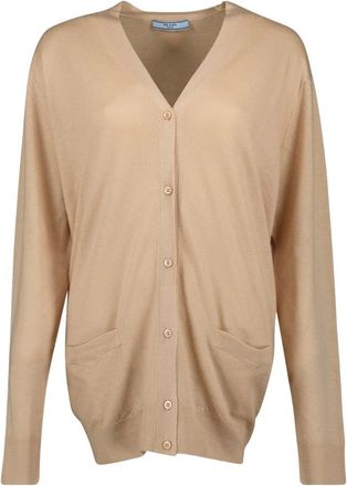 Prada Truien - Dames - Vesten - Beige - XS - Wol - Truien & Vesten