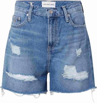 Calvin Klein Klassieke Denim Mom Shorts - Dames - Denim shorts - Blauw - W26 - Denim - Korte Broeken