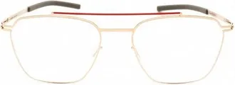 Ic! Berlin LOTSOM1627B214 Rectangle Full Rim Eyeglasses - Grey