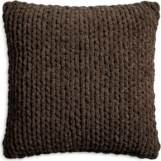 Sunday Citizen Snug Loose Knit Throw Pillow in Chocolate Martini at Nordstrom