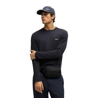 HUGO BOSS Heren Klassiek Logo Regular T-Shirt (Donkerblauw)