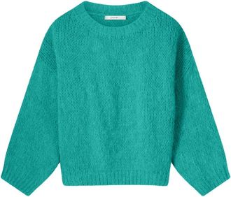Summum Alpaca Blend Gebreide Trui - Dames - Ronde hals truien - Groen - L - Truien & Vesten