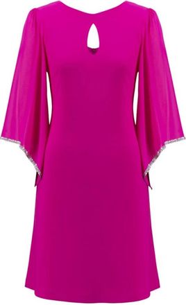 Joseph Ribkoff Zijden trapezejurk - Dames - Korte kleedjes - Roze - 7XL - Kleedjes