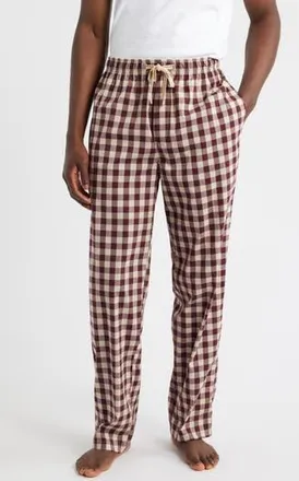 Nordstrom Woven Pajama Pants in Beige- Rust Jasper Plaid at Nordstrom Rack, Size X-Large