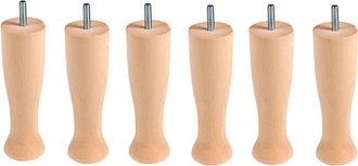 Colchones Aznar Juego 6 Patas Copa Relax 16 Cm Rosca M8 Para Base Y Canap&eacute; 6 Patas Madera Haya
