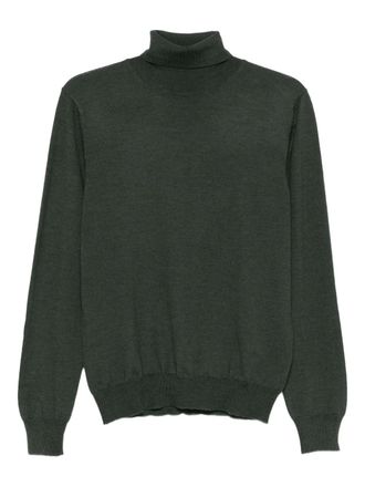 Tagliatore roll-neck wool sweater - men - Virgin Wool - 48 - Green