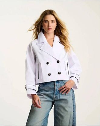 Lisa Todd Trench Jacket In White