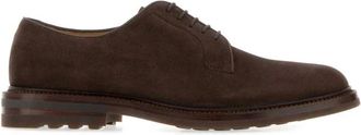 Brunello Cucinelli Derby in Camoscio - - Shoes - Uomo - Marrone - 42 EU