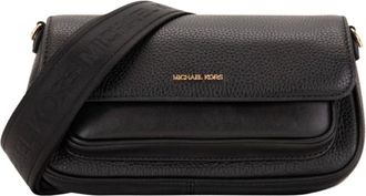 Michael Kors Tassen, Dames, Zwart, ONE Size, Leer, Crossbody Tas van Glad Leer