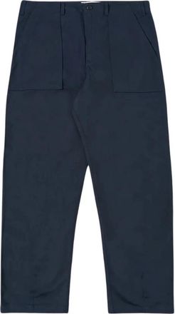 Universal Works Twill Fatigue Pant - Heren - Straight fit broeken - Blauw - W30 - Katoen - Broeken